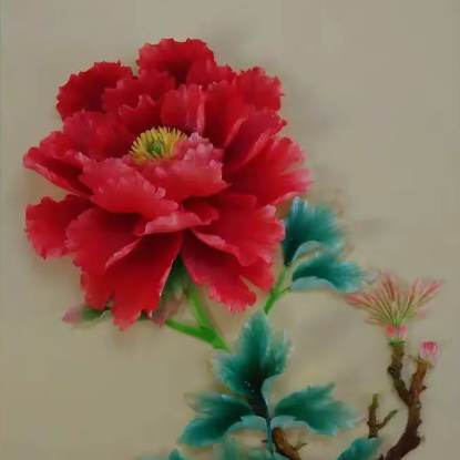 骨彫り牡丹_百度百科