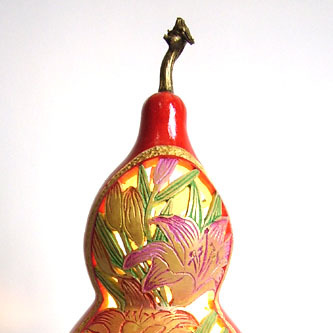 中国美術工芸品　瓢箪　ひょうたん　手彫り人物画　ヴィンテージ 4721_05.jpg