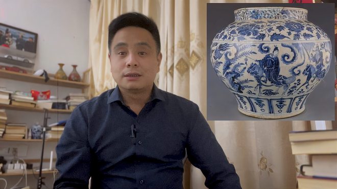 中国明時代中期(青花)染付梅瓶 中国明時代中期(青花)染付梅瓶 中国美術