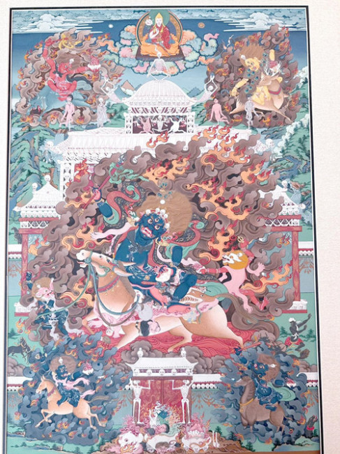 チベット タンカ 画集「西蔵唐卡」西蔵自治区文物管理委員会 チベットタンカ（カンミェンサ・タンカ）_百度百科