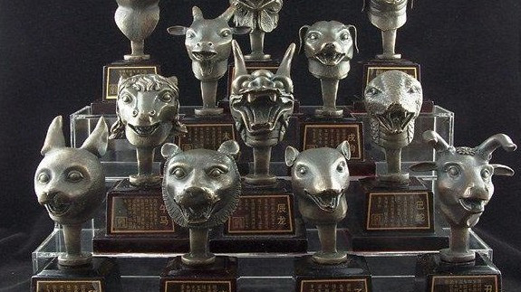 銅 細工 十二支獣首杯 装飾品 現代工芸品 美術品 置物 0df3d7ca7bcb0a462d5cdd6e6a63f6