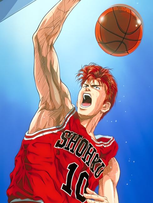 Sakuragi Hanamichi（the main character in the Japanese manga Slam Dunk ...