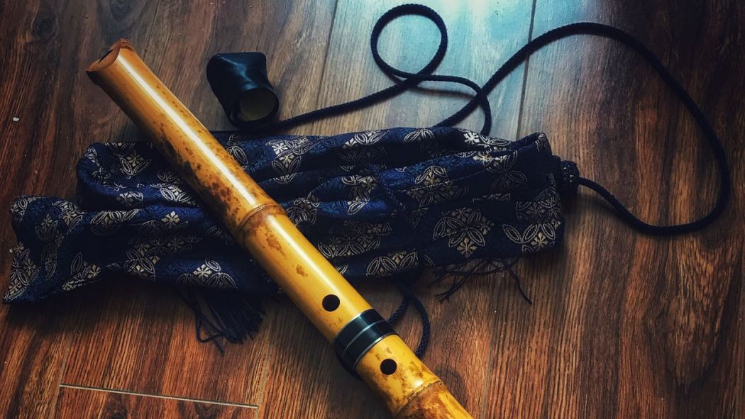 古い竹製尺八 竹笛 和楽器 古民具 時代物 4穴 竹製管楽器 shakuhachi（中国の伝統的な竹製の縁吹き気鳴管楽器）_百度百科