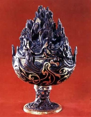 仏教美術 古銅 博山炉 香炉(K-LC973) 博山炉_百度百科