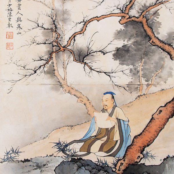 蔵出し 美術　高級品絵　巻き絵　民国時代大名家　　陳少梅 旧蔵　掛け軸4本セット 山口蓬春 梅図 紙本掛軸 Z458｜骨董店 のびる 古美術 骨董 和風建具 蔵