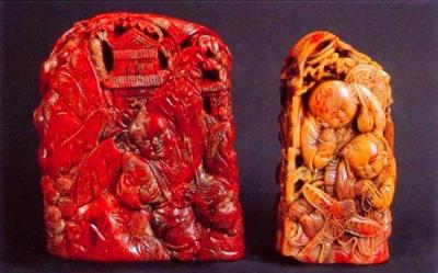 石彫り（鶏血石彫り）_百度百科