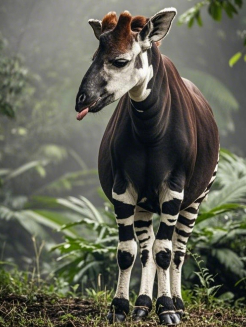 Okapi（Animal del orden Artiodactyla y de la familia Giraffidae.）_Baidu ...