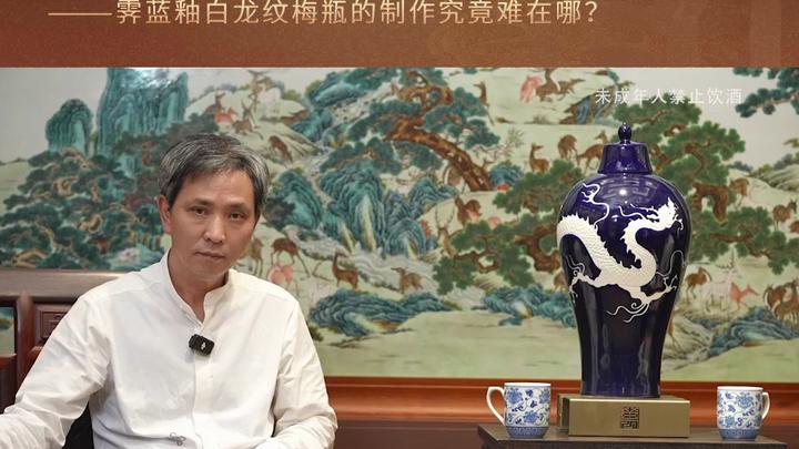元藍釉白龍文梅瓶_百度百科