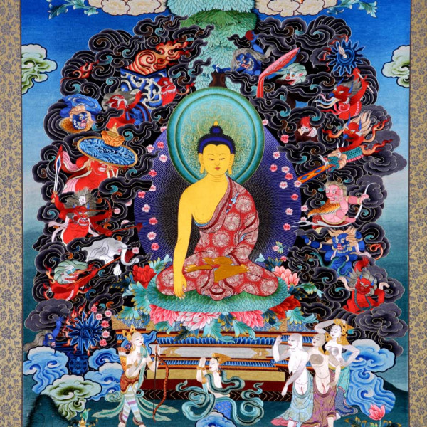 チベット族タンカ（モチュクンカ直孔刺繍タンカ）_百度百科