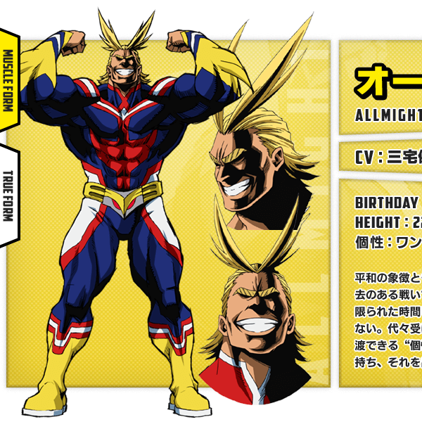 All·Might（日本の漫画『僕のヒーローアカデミア』の登場人物）_百度百科