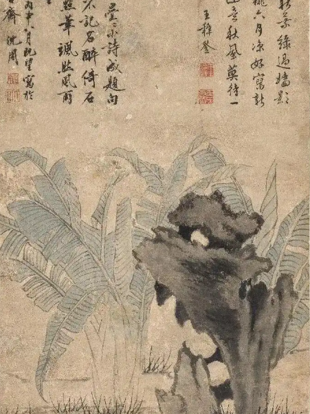 作者不詳/芭蕉/嵐雪/其角/三幅対/掛軸☆宝船☆Y-215　JM 紙本彩色芭蕉掛け軸_百度百科