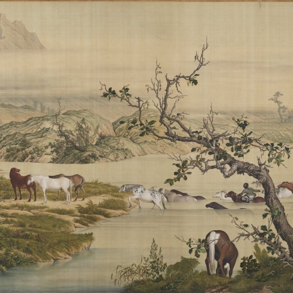 百駿図（清の郎世寧による絵画作品）_百度百科