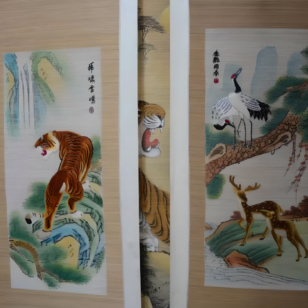 中国美術　竹絲畫簾　すだれ掛け軸 中国美術 竹絲畫簾 すだれ掛け軸｜Yahoo!フリマ（旧PayPayフリマ）
