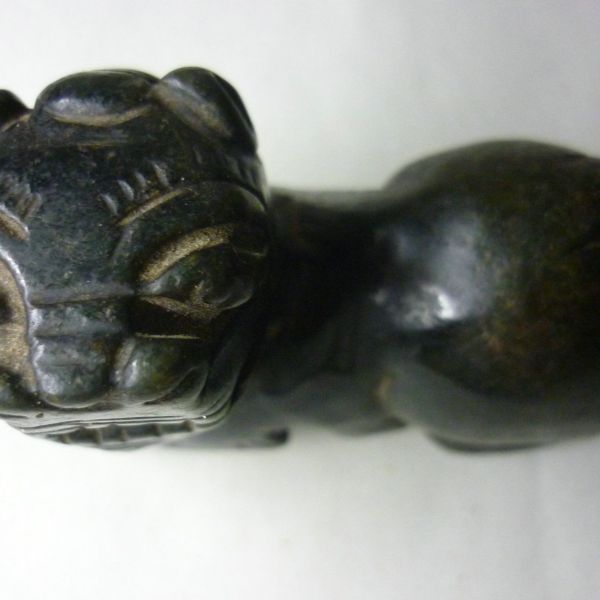 美術品 [古洛] 独山玉 「巧色三足蝦蟇」 中国古玩 南陽翡翠 砡 玉器