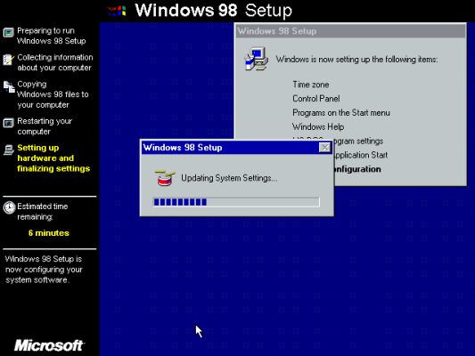 Windows 98（A computer operating system released by Microsoft in 1998 ...