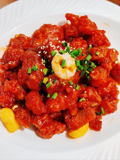 Litchi meat（Litchi Pork is a traditional famous dish from places such ...
