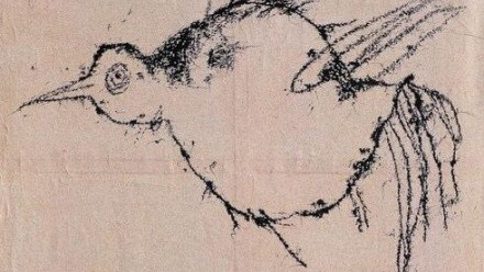 キャンバス油絵　専用品 　丸くなってねようとする鳥 鳥（葉永青によるキャンバス油絵作品）_百度百科