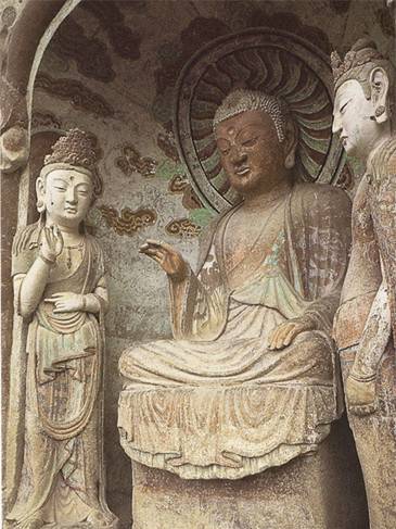 麦積山石窟第127窟の脇侍菩薩_百度百科