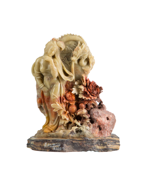 潘錫存作青田石彫人物四大美人-貴妃酔酒_百度百科