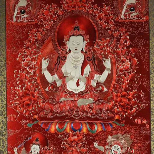 チベット族タンカ（モチュクンカ直孔刺繍タンカ）_百度百科