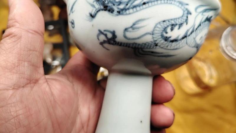 Yuan Blue-and-White Stem Cup_Baiduwiki