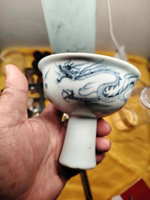 Yuan Blue-and-White Stem Cup_Baiduwiki