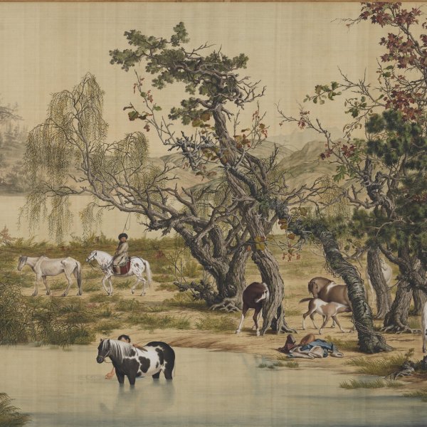 百駿図（清の郎世寧による絵画作品）_百度百科