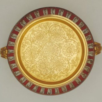 元時代の掐絲琺瑯纏枝蓮文象耳炉_百度百科