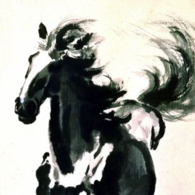 奔馬図（徐悲鴻が制作した、現在は徐悲鴻記念館に所蔵されている紙本 