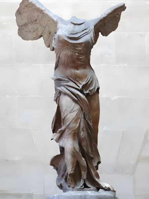 イタリア製 A.Santini　サンティーニ 　サモトラケのニケ A. Santini Alabaster Sculpture Three Graces Dancing Italy Original