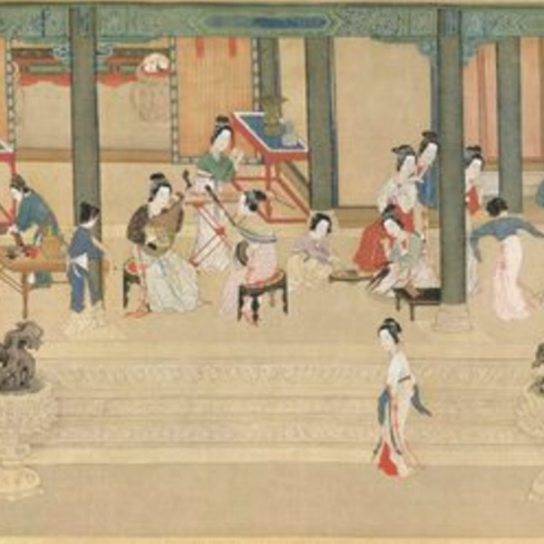 漢宮春暁図（明代の仇英による、台北故宮博物院に所蔵されている絹本