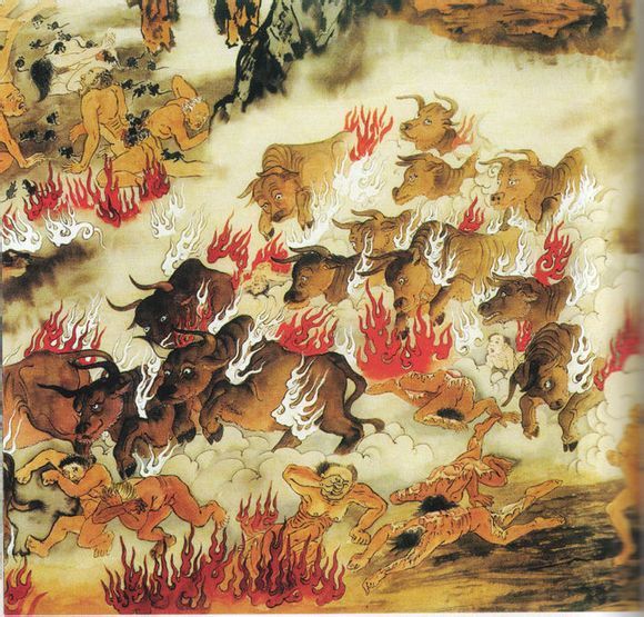 Eighteen Levels of Hell（a mythological place or realm where the souls ...
