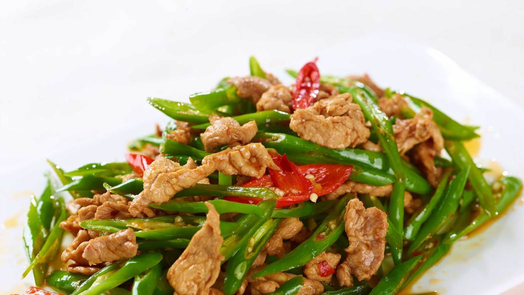 青唐辛子と肉の炒め_百度百科