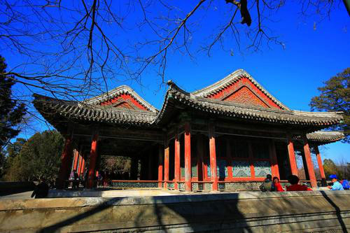 Jingfu Pavilion（a tourist attraction on Longevity Hill in Beijing's ...