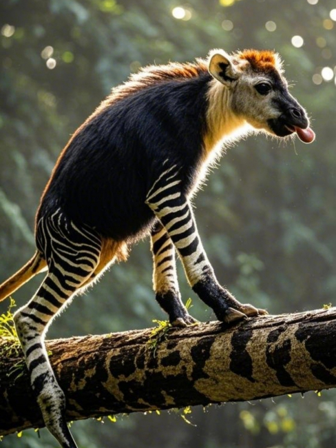 Okapi（Animal del orden Artiodactyla y de la familia Giraffidae.）_Baidu ...
