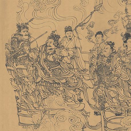 中国美術 佛画 巻物 傅香 絵［八十七仙人図］紙本　肉筆　32！ 八十七神仙図巻_百度百科