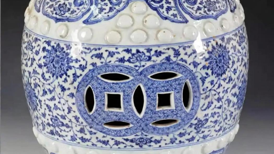 Qucollect 中国 青花 纏枝花弁文 大鉢 M R8190 A blue and white