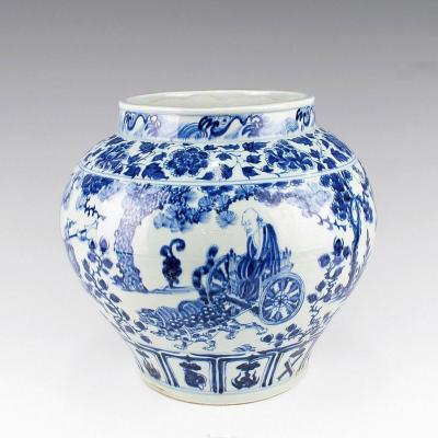 元青花鬼谷子下山図罐_百度百科