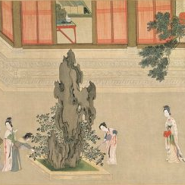 漢宮春暁図（明代の仇英による、台北故宮博物院に所蔵されている絹本