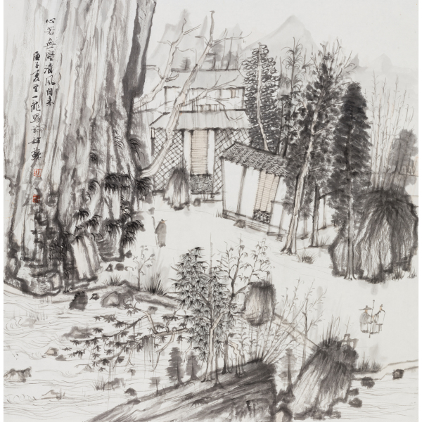 天人合一（胡一龍の中国画作品）_百度百科