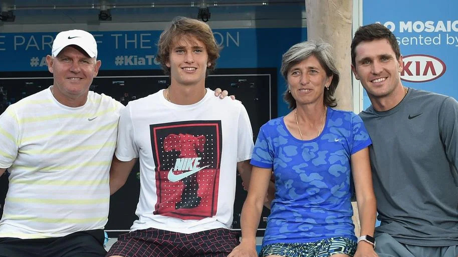 Alexander Zverev in action, showcasing his impressive tennis skills