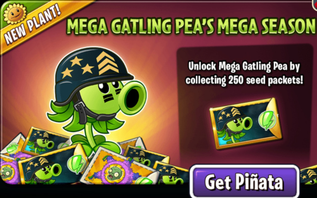 Mega Gatling Pea（A plant item in Plants vs. Zombies 2: It's About Time ...
